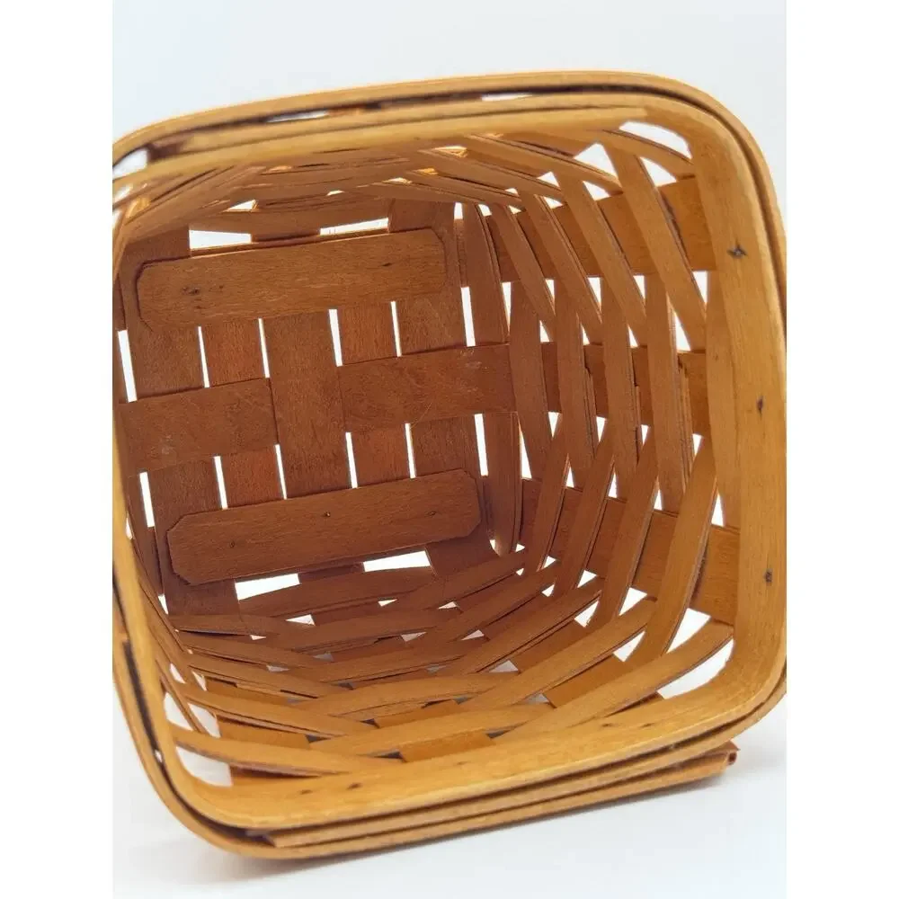 Vintage Longaberger Basket 1997 Small Square Spoon Holder 6” x 5.5